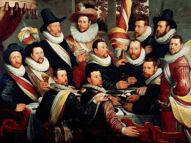 cornelis cornelisz De maaltijd van de officieren van de Oude Schutsdoelen oil painting picture